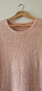 M&S Peach Short Sleeve Jumper Top 18 Marks and Spencer - Picture 1 of 7