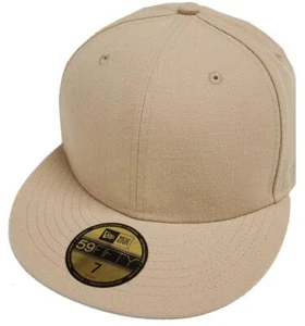 New Era Camel Khaki Beige Blanco 59Fifty Fitted Cap Para Hombre - Imagen 1 de 1