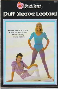 Patch Press Puff Sleeve Leotard Pattern, 502D, Sizes S,M,L,XL; FF - Picture 1 of 2