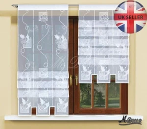 Jacquard window roller blinder with clasps with possibility to adjust height - Picture 1 of 3