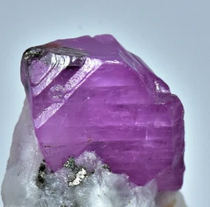 48 Karat seltener erstaunlicher Glimmer innen Rubinkristall mit Pyrit auf Matrix - Bild 1 von 11