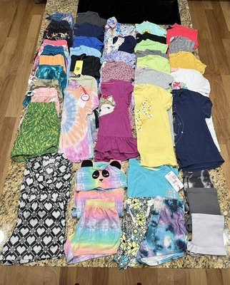 Large Girl’s 10/12 Clothing Lot Short Sleeves, Graphic Tees, Shorts, Pajamas NWT - Image 1 of 4