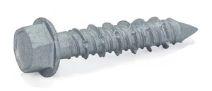 Viti per calcestruzzo 1/4" x 1-1/4" 410 esagonali in acciaio inox con punta per calcestruzzo... - Foto 1 di 6