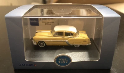 Pontiac Chieftain 1954 Oxford 4 puertas amarillo/blanco diecast modelo de coche - 1:87 HO Foto 1 de 4