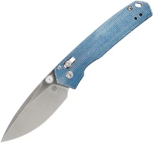 Vosteed Mini Psyop Crossbar Lock Blue Norplex UltreX micarta handle. - Picture 1 of 7