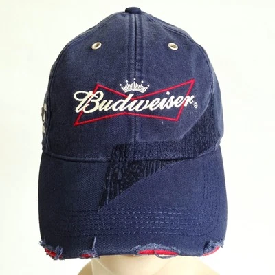 Anheuser Busch Hat Budweiser Limited Edition Distressed Vtg Blue Cap 2901/3500 - Image 1 of 4