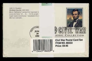 UX200-19 CIVIL WAR POSTAL CARD FDC SET - UNCACHETED - Picture 1 of 2