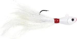 Sea Striker SSBTJ4-W Bucktail Jig 4 oz, Holographic Eyes, White - Picture 1 of 1