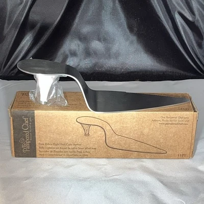  Pampered Chef Pink Zebra High Heel Cake Server- #1171- EUC - Image 1 of 4