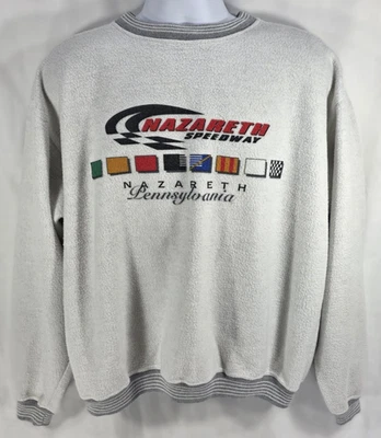 Sudadera Nazareth Speedway Talla Mediana PA Pennsylvania Carreras Pullover De Colección Foto 1 de 4