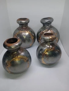 4 Antique Handmade Wrought Steel/Iron Canteen Water Flask Jug /No Lids - Picture 1 of 7