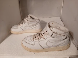 Vintage 2002 Nike Air Force 1 Mid (GS) Boys Size 6Y White - Picture 1 of 16