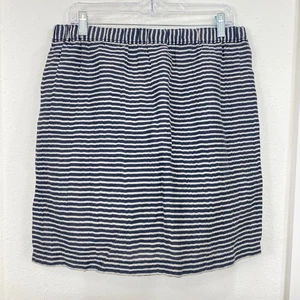 Ann Taylor Loft Pencil Skirt Women Small Blue And Gray Stripe Pattern - Picture 1 of 7