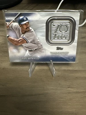 2021 Topps Update Series Dave Winfield 70th Anniversary Logo Patch #T70P-DW SP - Image 1 of 2