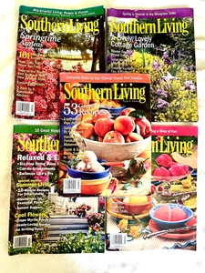 Southern Living Magazines Lot 2002-2005,Flowers Summer Harvest Recipes Peaches - Picture 1 of 5