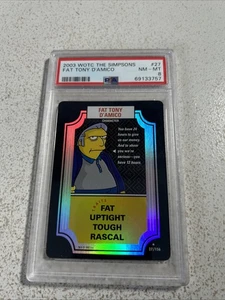 2003 Wotc The Simpsons Trading Card Psa 8 Fat Tony D’Amico - Picture 1 of 4