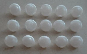 15 x 11mm White Woven Effect Center Round Plastic Shank Buttons - G992w - Picture 1 of 2