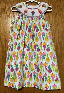 Orient Expressed Girls Summertime Ice Cream Cones Polka Dot Dress Size 4 - Picture 1 of 4