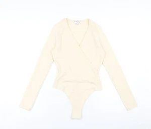 In the Style Womens Ivory Polyester Bodysuit One-Piece Size 8 Snap - Picture 1 of 10