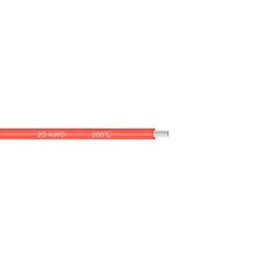Cable silicona 20 AWG Hilos eléctricos alambre cobre estañado 7 pies rojo - Imagen 1 de 4