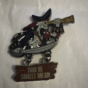 Skeleton Telescope Squalls Ahead Dangle Pirates of Caribbean OC Pin # 47074 - Picture 1 of 2