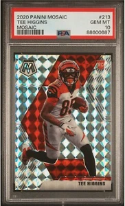 Camiseta Panini Mosaic 2020 Higgins Mosaic Silver Prizm Rookie #213 RC Bengals PSA 10 - Imagen 1 de 4
