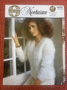 KLASSISCHER DAMENPULLOVER MOHAIR V-AUSSCHNITT 30”-40” VINTAGE 80er STRICKMUSTER SITDAR 6268 - Bild 1 von 2