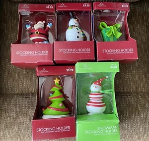Holiday Time Stocking Holders - Set Of 5 - Picture 1 of 5