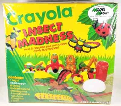 Crayola Insect Madness 1993 Kit de imán de insectos con modelo Magic Molding Foto 1 de 4