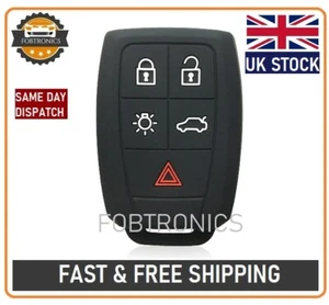 Silicone Key Case Fob Cover 5 Button For Volvo XC90 C70 s60 d5 v50 s40 c30 -(A97 - Picture 1 of 4