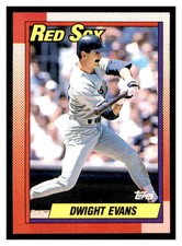1990 Topps #375 DWIGHT EVANS Boston Red Sox ~D8D