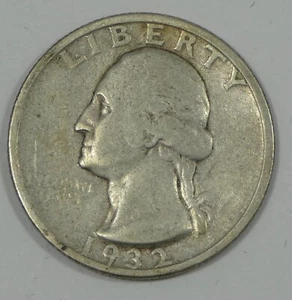 Cuarto de dólar Washington 1932-S plata fina 25c - Imagen 1 de 4