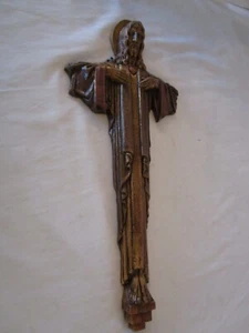 Vintage Chalk-ware Jesus Christ Risen Resurrection wall hanging 20.75” T Classic - Picture 1 of 16