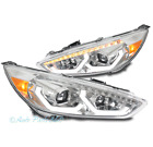 For 15-18 Ford Focus S SE ST LED Sequential Projector Headlights Headlamp Chrome