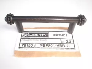25 nuevos tiradores de cocina/gabinete Liberty Venetian bronce con cuentas 3" - Imagen 1 de 2