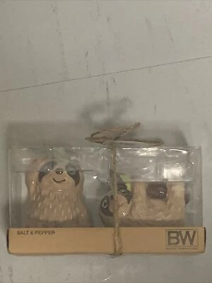 Boston Warehouse солонки и перечницы для ленивцев НОВЫЕ с бирками - Изображение 1 из 4