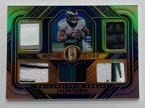 Jalen Hurts Eagles 2023 Panini Gold Standard No.ML-14 08/10 Logo Patch Card WOW!