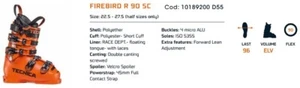 Scarponi Skiboots Race Junior TECNICA FIREBIRD R 90 SC Campionario 2020 MP 23 - Imagen 1 de 1