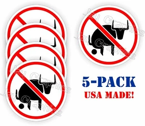 5 pack Funny NO BULL$H*T BS Hard Hat Stickers Helmet Decals Laborer Foreman Boss - Picture 1 of 1