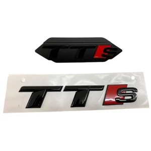Original Audi TTS radiator grille rear emblem lettering logo black black TT - Picture 1 of 1