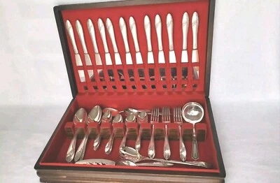 Cubiertos vintage Tudor Plate Oneida Community Queen Bess plateados 52 piezas Foto 1 de 4