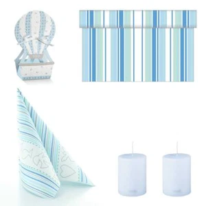 Tischdeko Komplettset für Konfirmation und Kommunion, Blau, für 12 Personen - Bild 1 von 1