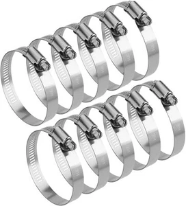 2 Inch Stainless Steel Duct Clamp Worm Gear Adjustable 27-51mm Hose Clamp 10 Pcs - Bild 1 von 8