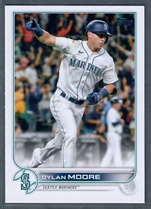 2022 Topps Series 2 Dylan Moore Advanced Stats #/300 Mariners SP - Foto 1 di 2