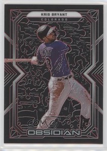 2022 Panini Chronicles Obsidian Electric Etch Red /25 Kris Bryant #50