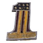 Vintage #1 Emblem Medallion Harley Derby Battery Box 70's AMF Badge Shovelhead
