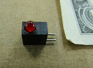 20 Lumex Plastic Block Mounted LEDs 3MM Red Miniature Warning Indicator Light - Picture 1 of 9