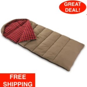 Guide Gear Canvas Hunter Extreme Sleeping Bag -30°F Rectangular-Shaped With Hood - Picture 1 of 9