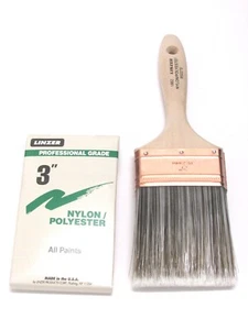 NEW! LINZER 3" PROFESSIONAL NYLON POLYESTER BRISTLE BRUSH, #1862, for all paints - Picture 1 of 4