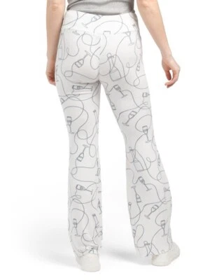 Pantalones deportivos Wildfox Popping Bottles acampanados salón - talla M - vainilla - nuevos con etiquetas Foto 1 de 4